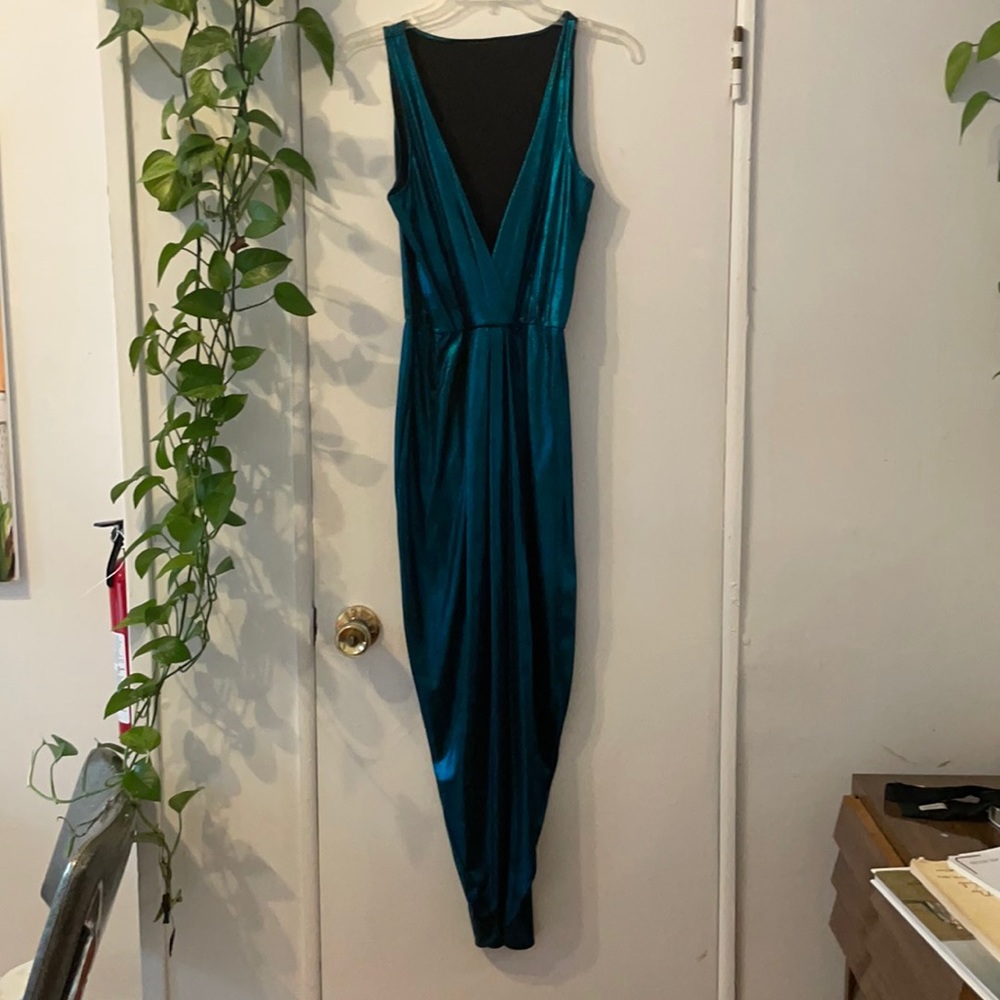 Vintage American Apparel size Medium shiny blue dress